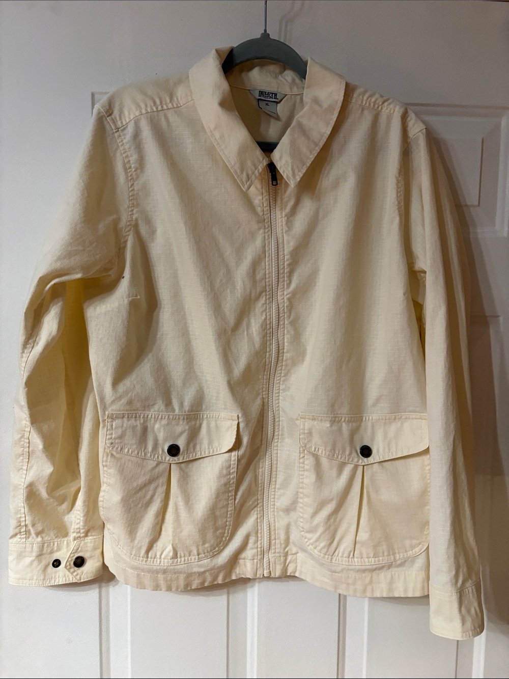 Duluth Trading Co Cream Zip-Front Lightweight Jacket
